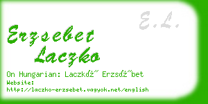 erzsebet laczko business card